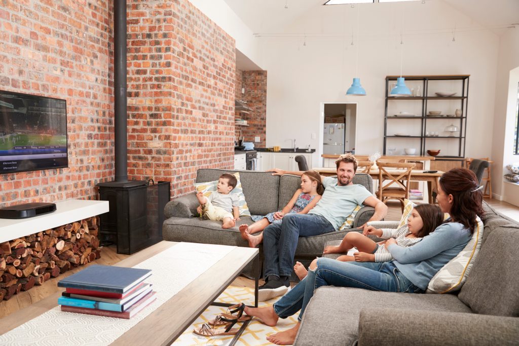 Family Watching TV