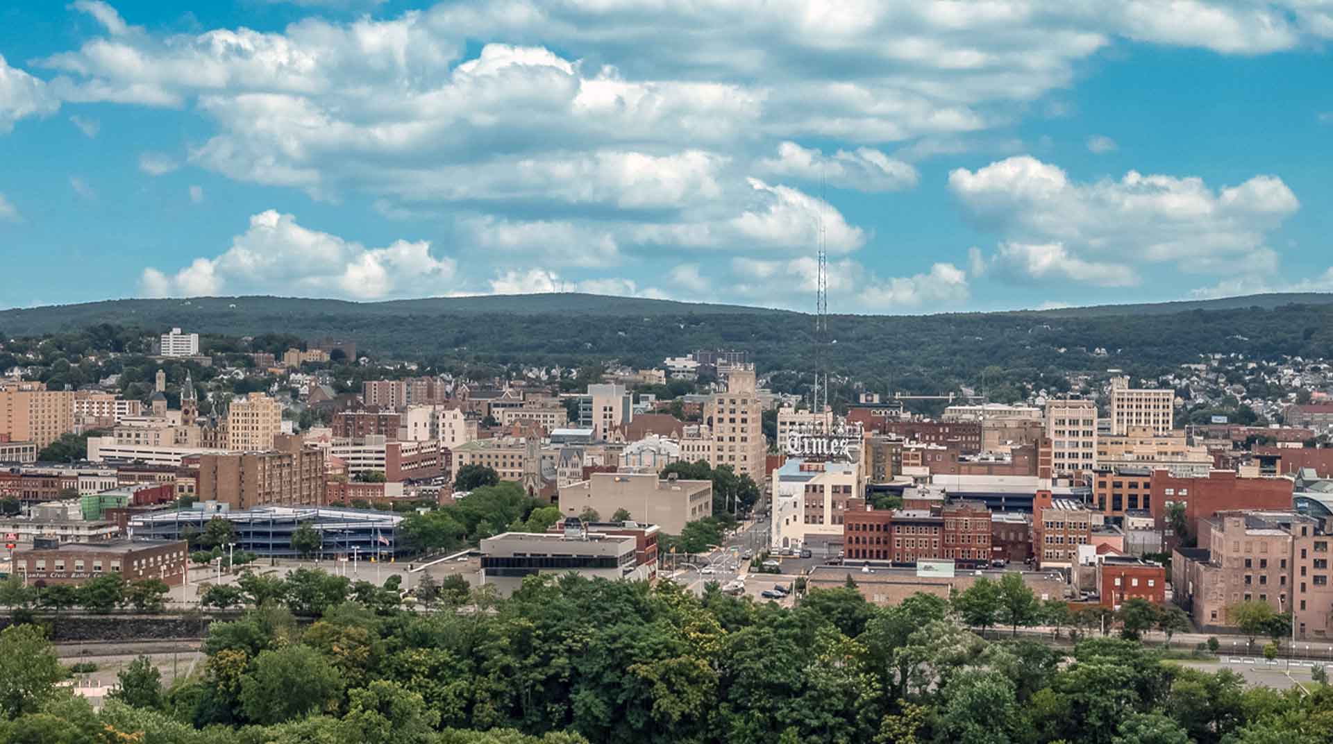 Aerial view of the Scranton, PA community