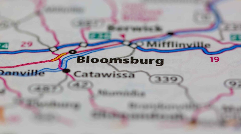 closeup of a road map