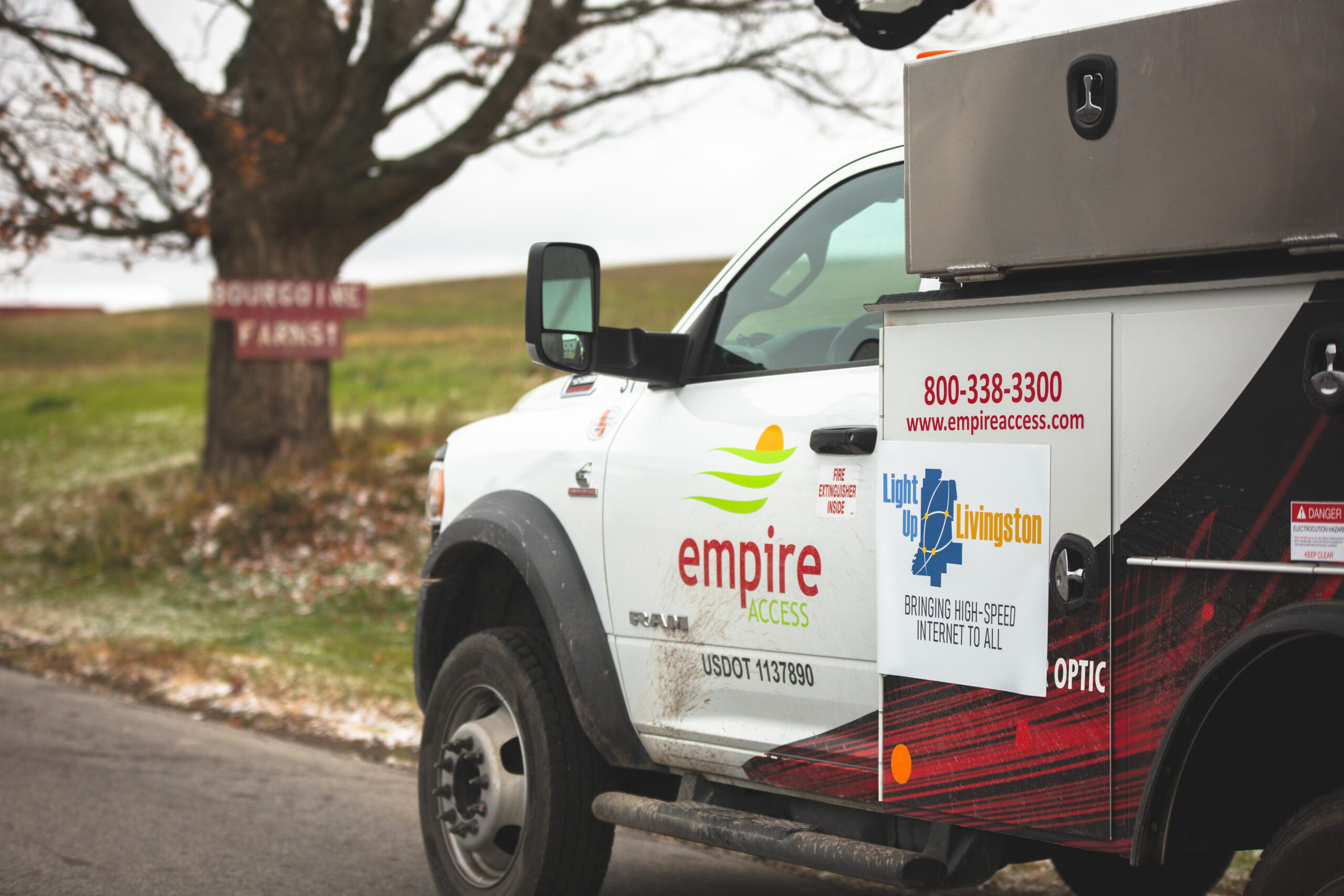 Empire Access Truck, Light Up Livingston, LIVCO, Fiber Internet