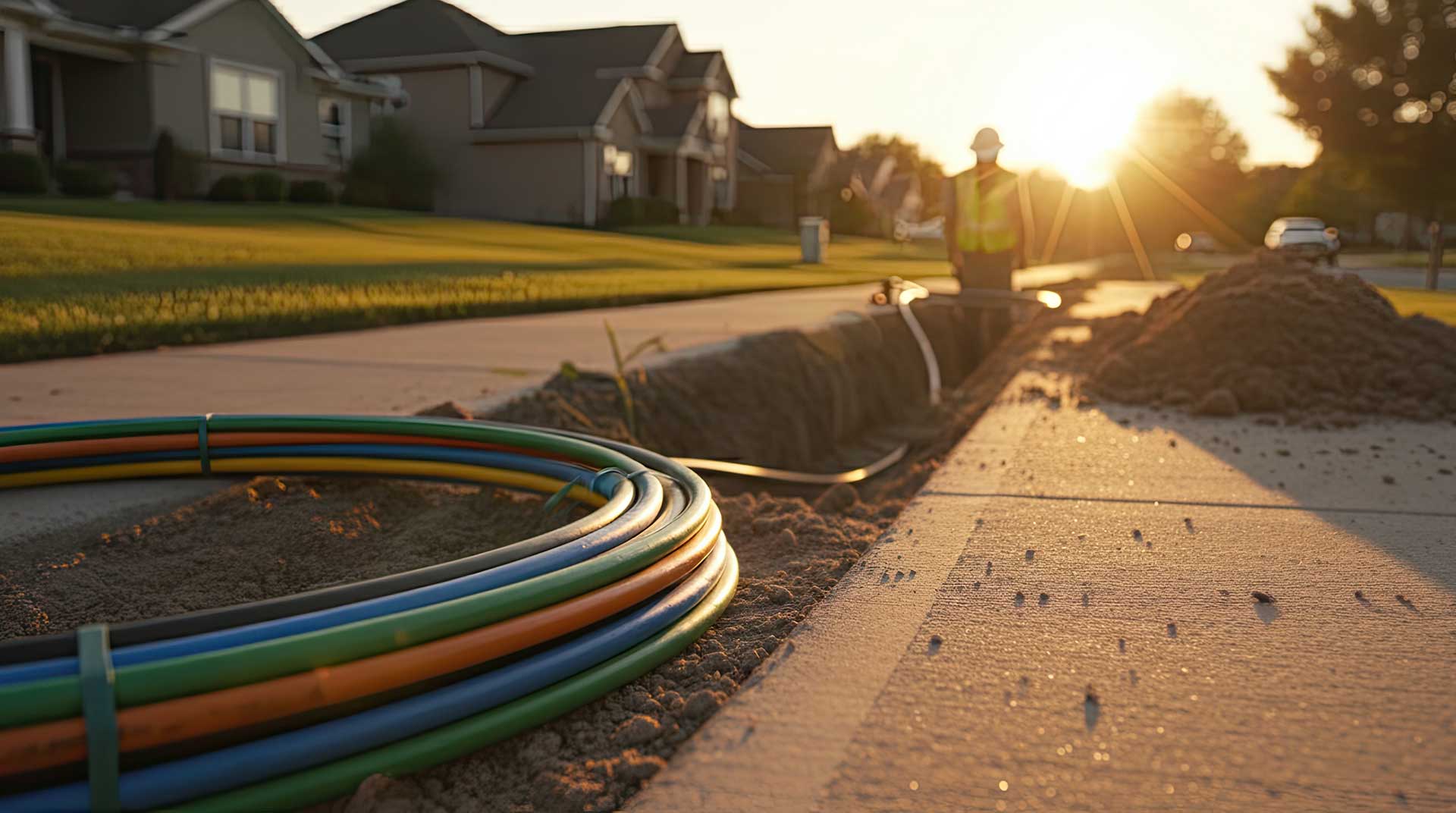 Fiber internet network being constructed and installed in Greece NY