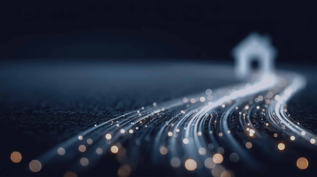 100% fiber internet going into a home